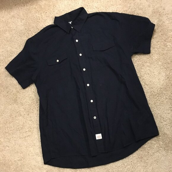 Izod Seaside Poplin 100% Cotton Button Down Shirt - Picture 11 of 15